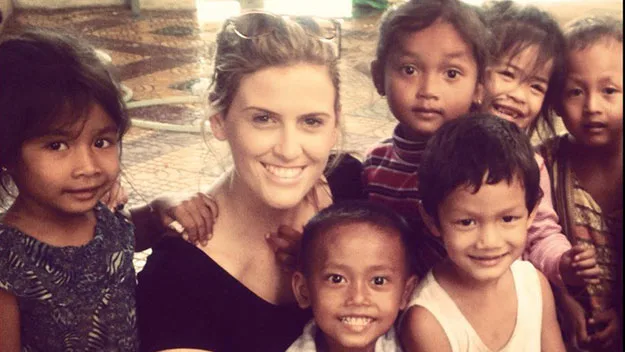 Queenslander Jordyn Archer in Cambodia, where she travelled to help victims of child sex trafficking.