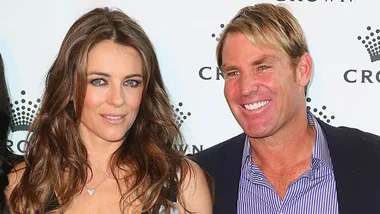 Shane Warne and Liz Hurley in November.