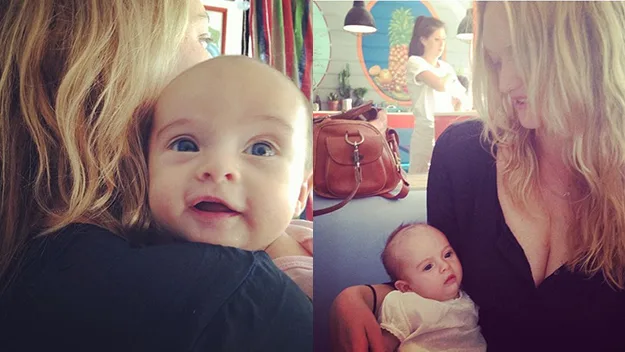 Gemma Ward and daughter Naia