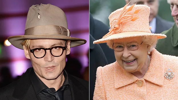 Johnny Depp and Queen Elizabeth II