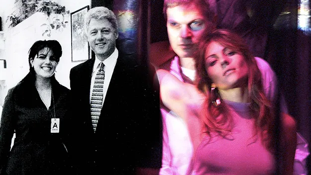 Bill Clinton with Monica Lewinsky and Liz Hurley with Steve Bing