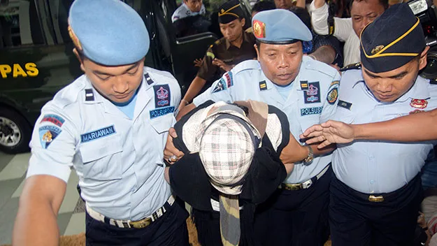 Schapelle Corby leaving Kerobokan Prison this morning.