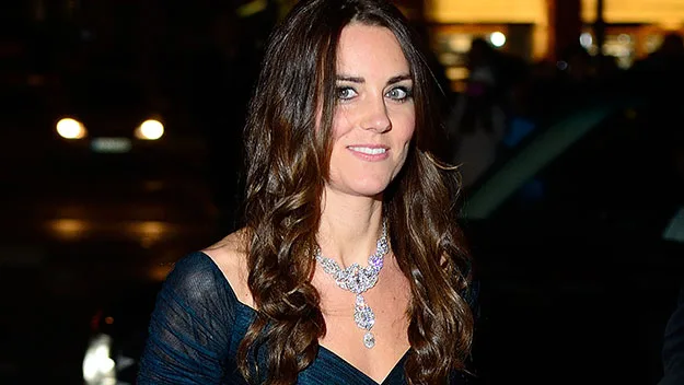 Duchess of Cambridge in Queen's diamond necklace