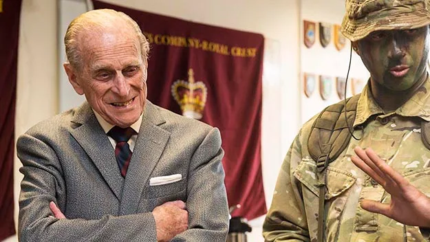 Prince Philip visiting Lille Barracks