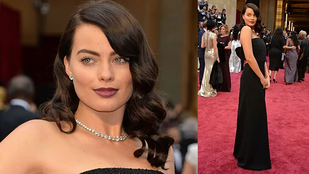 Margot Robbie's dark new locks.
