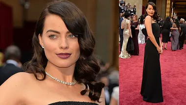 Margot Robbie's dark new locks.