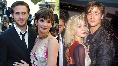 "Two couples pose together at an event; both men and women dressed formally, smiling at the camera."