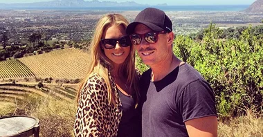 David Warner and Candice Falzon