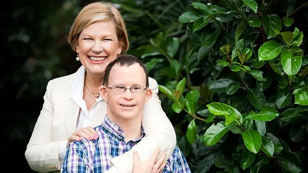 Ann Sherry and her son Nicholas.