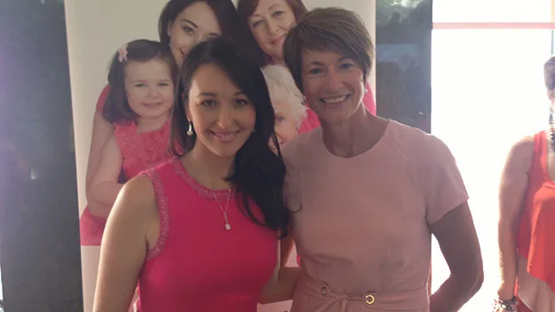 Margie Abbott and Pink Hope founder Krystal Barter.