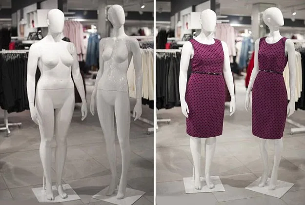 Debenhams' size 16 mannequins.