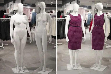 Debenhams' size 16 mannequins.