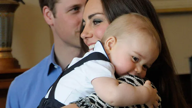 Kate Middleton with baby Prince George in New Zealand.