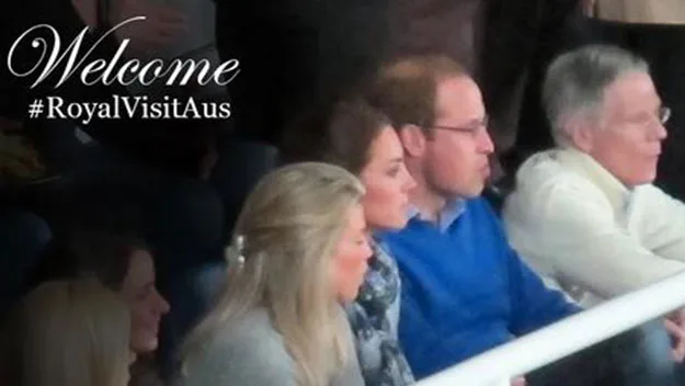 Prince William and Kate Middleton at the rugby