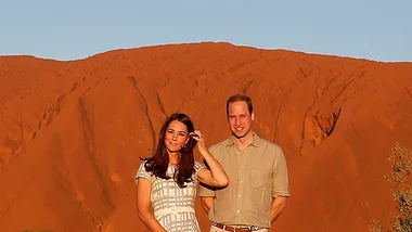 Prince William and Kate Middleton Uluru rock