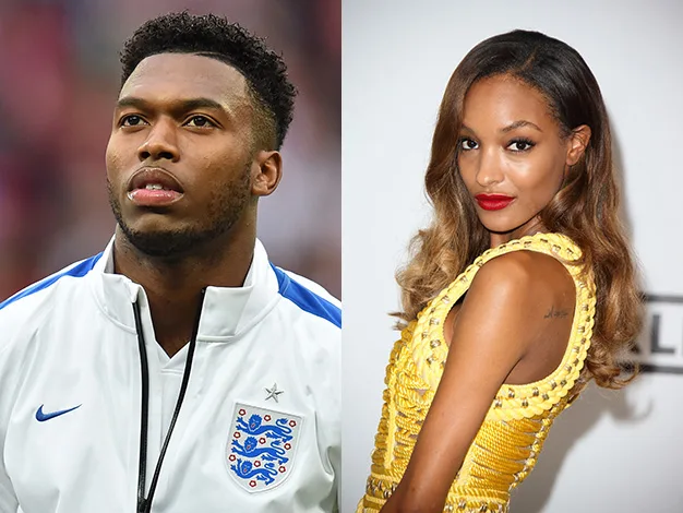 Two individuals side by side: one in a white sports uniform, the other in a yellow dress with red lipstick.