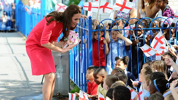 Kate Middleton school children