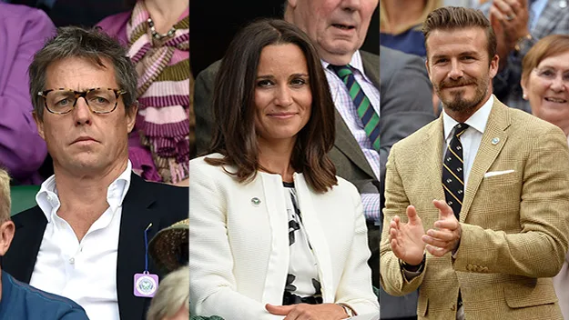 Hugh Grant, Pippa Middleton, David Beckham