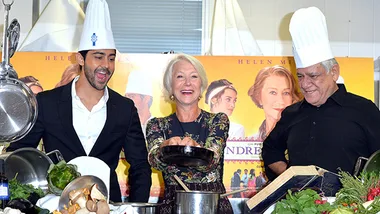 Manish Dayal, Dame Helen Mirren and Om Puri 