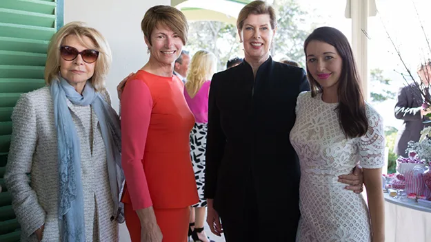 Designer Carla Zampatti, Margie Abbott, Deborah Thomas and Krystal Barter. Photo: Vivian Gray