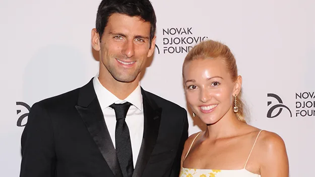 Novak Djokovic and his wife Jelena in 2013.