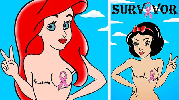 Disney princesses breast cancer survivors