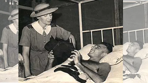 Pte. Harold Herman meets The Weekly's Alice Jackson in 1943