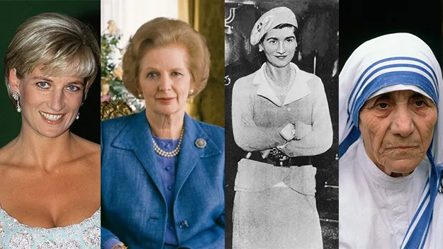 Diana Spencer, Margaret Thatcher, Mother Theresa