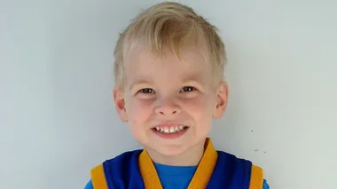 Christian Payne, 5, who is living with cystic fibrosis.