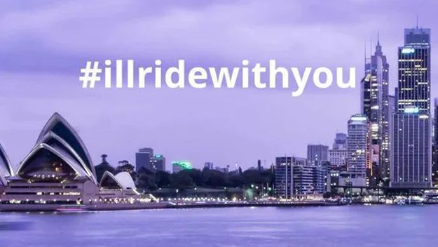 illridewithyou hashtag Sydney siege