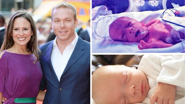 Chris and Sarra Hoy and baby Callum.