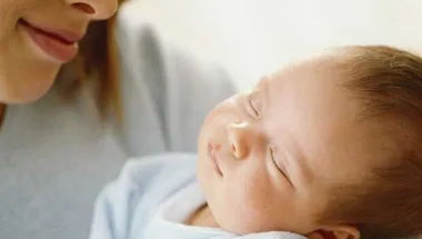 Baby with mother 