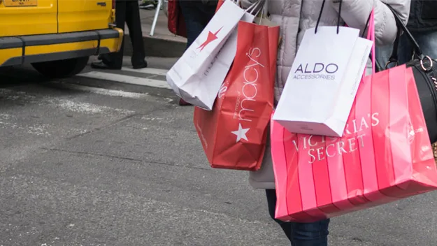 Woman with shopping bags