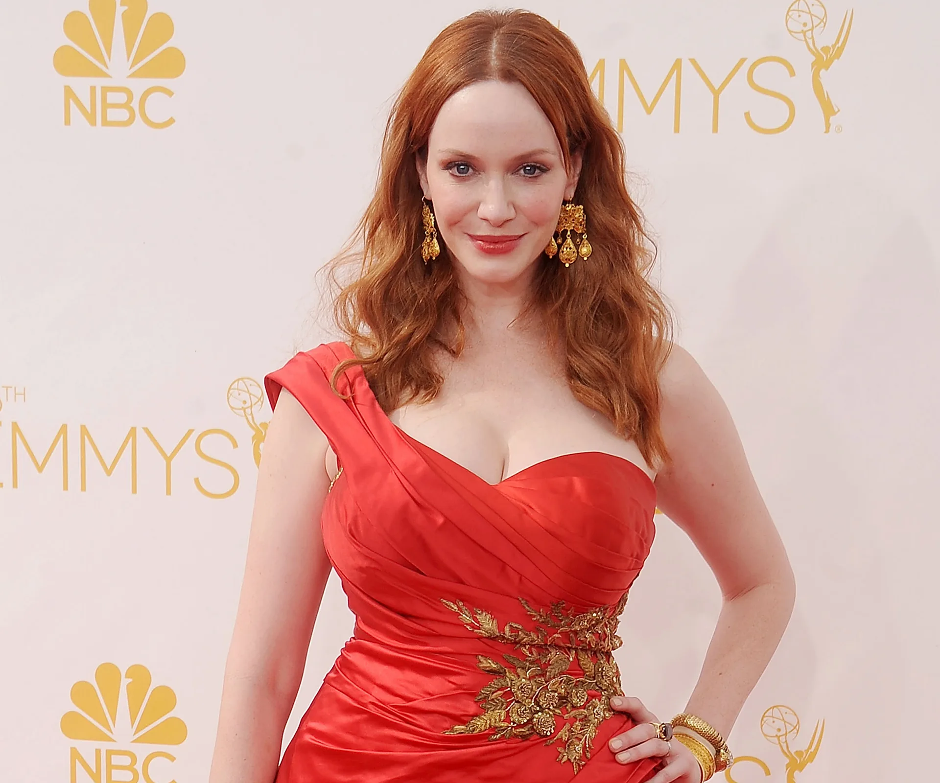 Christina Hendricks at the Emmy Awards