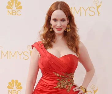 Christina Hendricks at the Emmy Awards