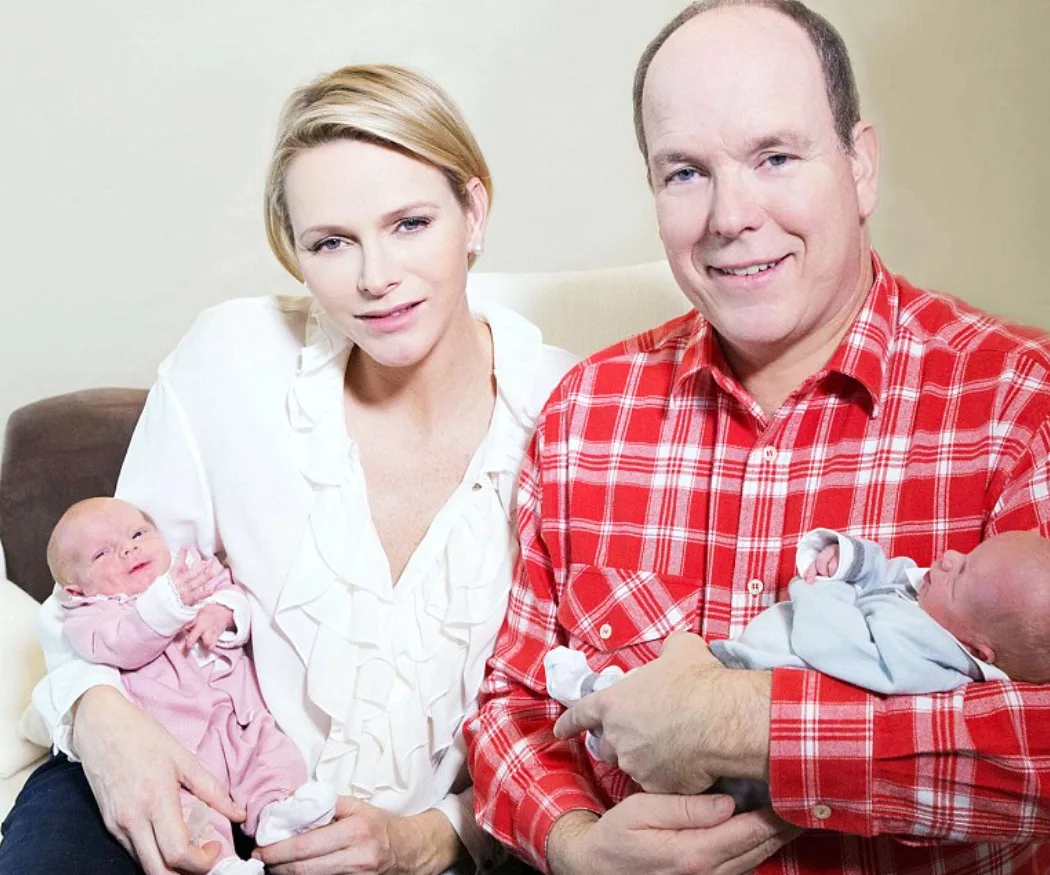 Princess Charlene, Prince Albert and their twins