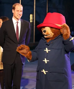 Prince William and Paddington bear 