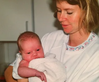 Tanya Brooks and her daughter in hospital
