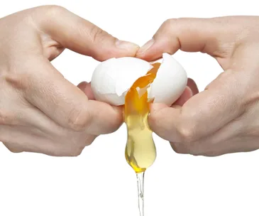 egg being cracked