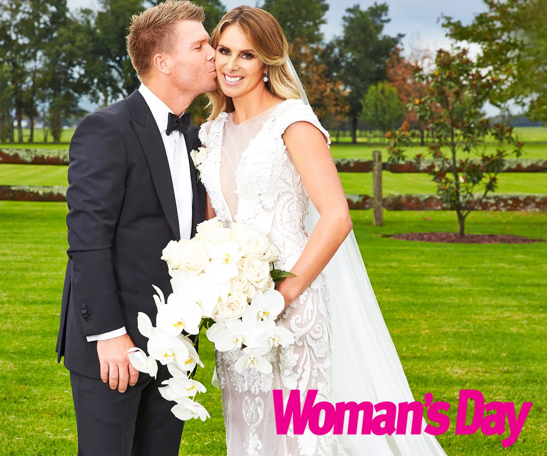 David Warner and Candice Falzon