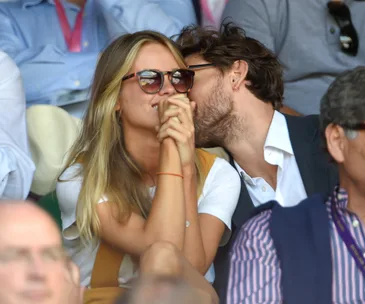Cressida Bonas with Edward Holcraft at Wimbledon