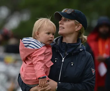 She got it from her mama! Mia Tindall starts riding lessons
