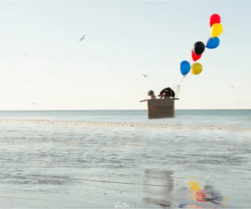 A whimsical and wonderful twist on the classic family portrait