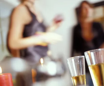 Ladies at a cocktail party