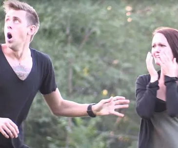 father and girlfriend are shocked 