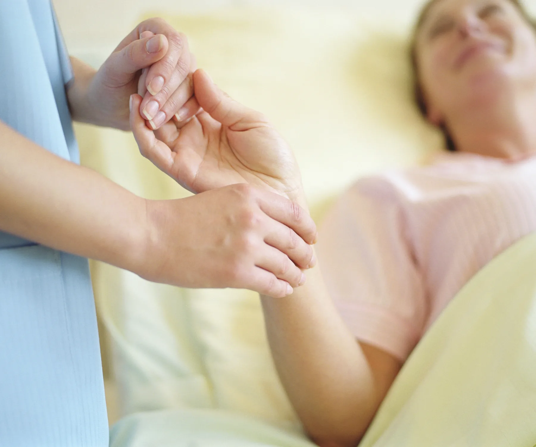 a nurse caring for patient