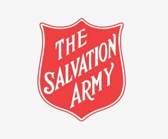 Salvation Army logo featuring a red shield with white text.