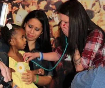 woman hears son's heartbeat in another child