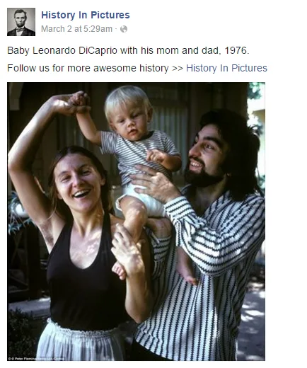 baby Leonardo di caprio and parents.