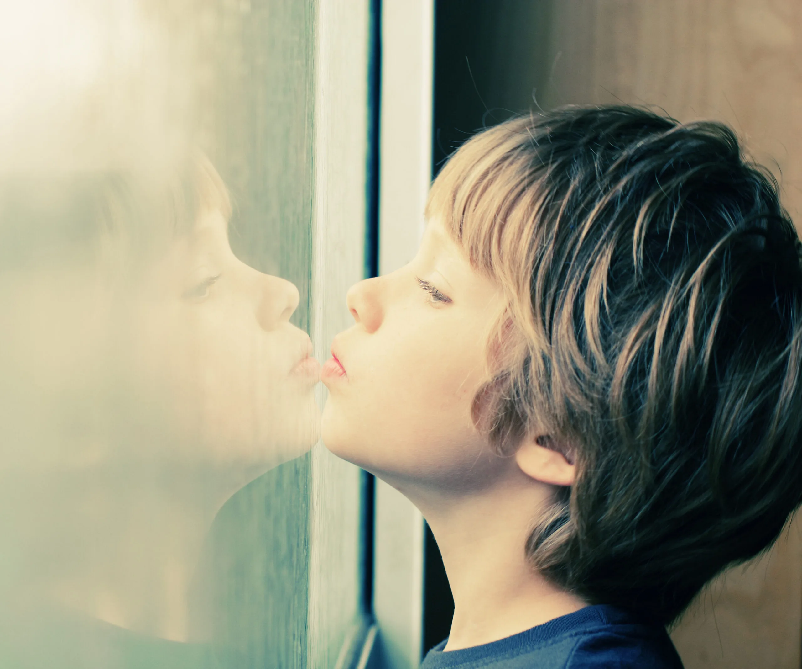 boy at window